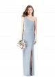 One Shoulder Crepe Trumpet Bridesmaid Dress / Prom Dress with Front Slit Brisbane