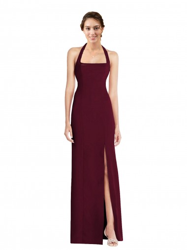 Tie Halter Open Back Trumpet Bridesmaid Dress / Prom Dress Brisbane