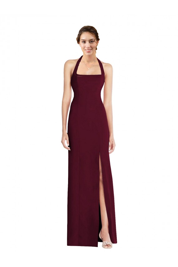 Tie Halter Open Back Trumpet Bridesmaid Dress / Prom Dress Brisbane