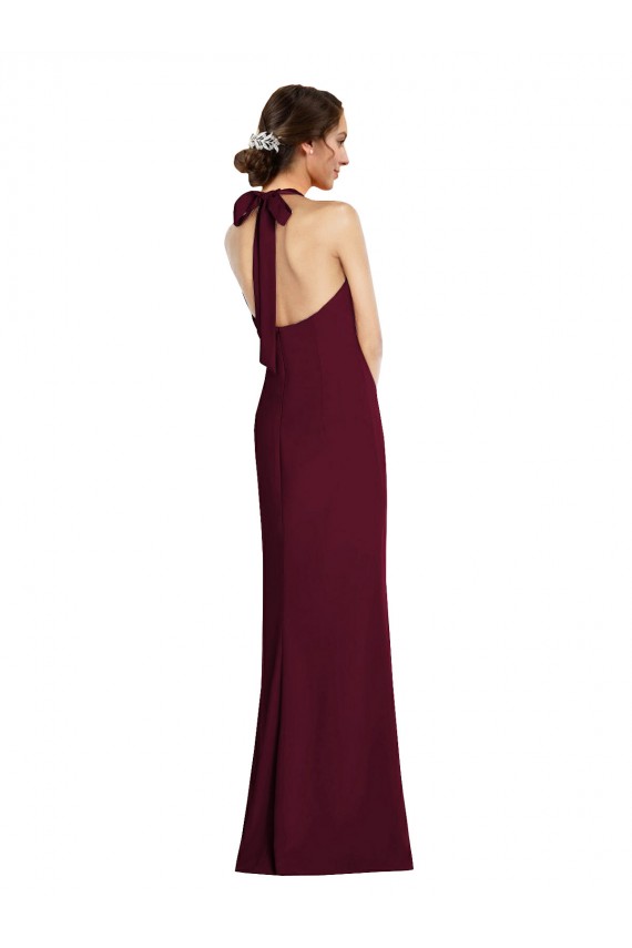 Tie Halter Open Back Trumpet Bridesmaid Dress / Prom Dress Brisbane