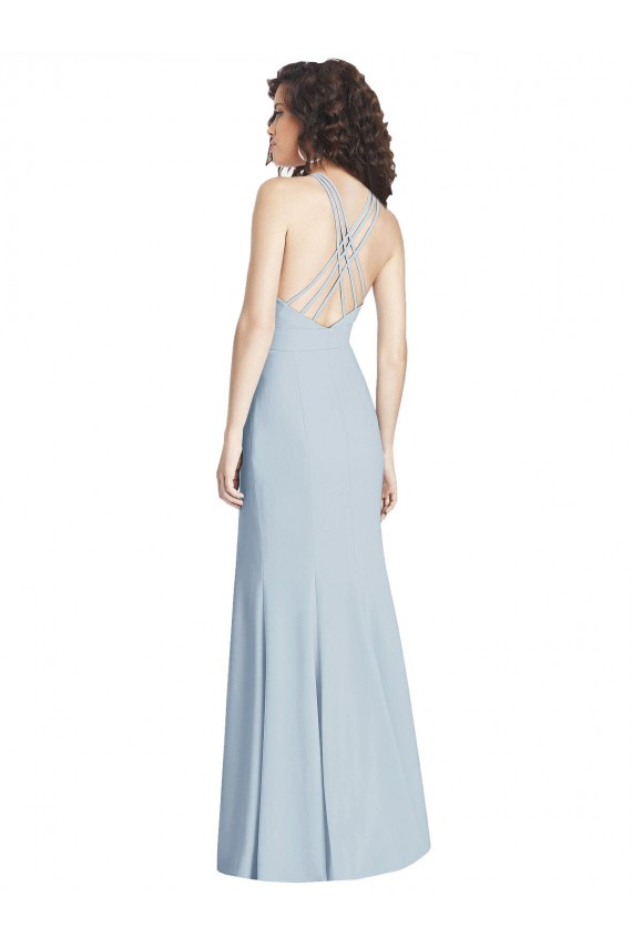 Criss Cross Open Back Trumpet Bridesmaid Dress / Prom Dress Brisbane