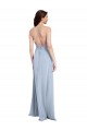 Fit and Flare High Neck Formal Crepe Bridesmaid Dress / Prom Dress with Side Slit Brisbane