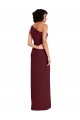 Sleek One Shoulder Long Formal Crepe Bridesmaid Dress / Prom Dress with Daring Slit Brisbane