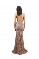 Floral Patterned Backless V-Neckline Sequin Formal Bridesmaid Dress / Prom Dress Brisbane