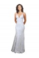 V-Neckline Backless Floral Patterned Sequin Formal Bridesmaid Dress / Prom Dress Brisbane