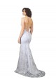 V-Neckline Backless Floral Patterned Sequin Formal Bridesmaid Dress / Prom Dress Brisbane
