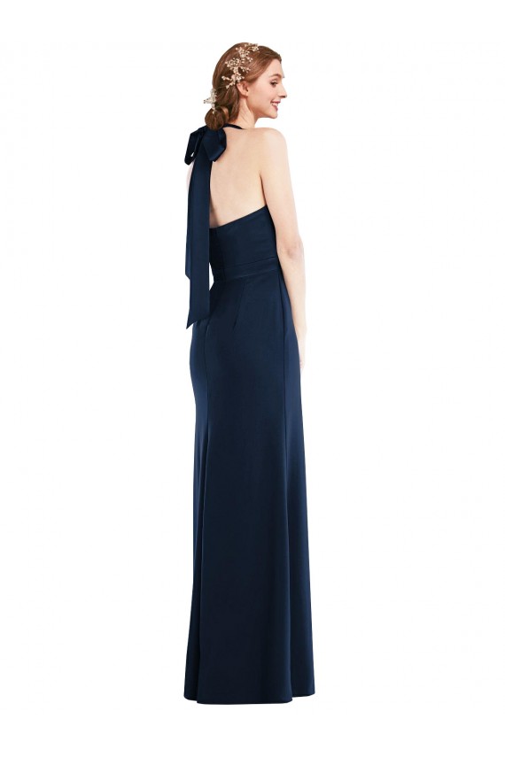 High Neck Open Back Long Maxi Bridesmaid Dress / Prom Dress Brisbane
