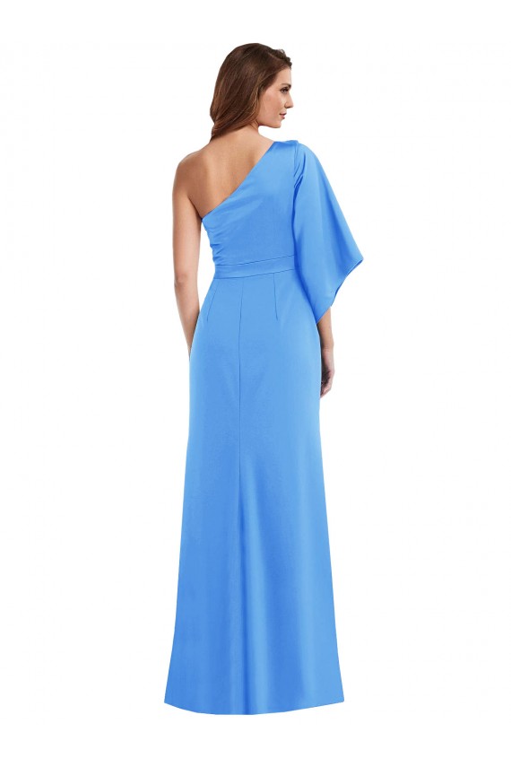 One Shoulder Bell Sleeves Trumpet Bridesmaid Dress / Prom Dress Brisbane