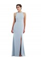 Cutout Open Back Halter Maxi Formal Crepe Bridesmaid Dress / Prom Dress with Scarf Tie Brisbane