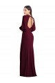 Puff Sleeves Long Maxi Briddesmaid Dress with Cutout Tie Back Brisbane