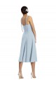 Midi Cocktail Length Bustier Crepe Bridesmaid Dress / Prom Dress with Back Bow Straps Brisbane