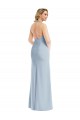 Plunge Neck Halter Backless Trumpet Bridesmaid Dress / Prom Dress with Front Slit Brisbane
