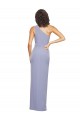 Floor Length One Shoulder Formal Crepe Bridesmaid Dress / Prom Dress with Pencil Skirt and Side Split Brisbane