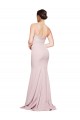 Straight Neck Long Strapless Formal Crepe Bridesmaid Dress / Prom Dress with Soft Tulle Overlay and Small Train Brisbane