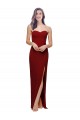 Straight Pencil Skirt Long Sweetheart Formal Crepe Bridesmaid Dress / Prom Dress with High Side Split Brisbane