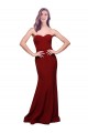 Long Full Length Sweetheart Slim Formal Crepe Bridesmaid Dress / Prom Dress with Strapless Bodice Brisbane