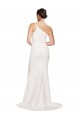 Long Sweep Train Crepe Bridesmaid Dress / Prom Dress with Side Split and One Strap Brisbane
