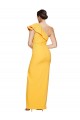 One Shoulder Floor Length Formal Crepe Bridesmaid Dress / Prom Dress with Thigh High Split Brisbane