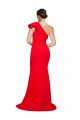 One Shoulder Long Sweep Train Crepe Bridesmaid Dress / Prom Dress with Thigh High Split Brisbane