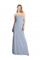 Straight Neckline Crepe Slip Bridesmaid Dress / Prom Dress with Strappy Back Brisbane