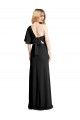 Pleated One Shoulder Flutter Sleeves Slim Formal Crepe Bridesmaid Dress / Prom Dress Brisbane