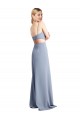 Feminine Scoop Neckline Long Crepe Slip Bridesmaid Dress / Prom Dress  Brisbane