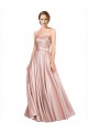Long Plated Strapless Sweetheat Formal Stretch Satin Bridesmaid Dress / Prom Dress Brisbane