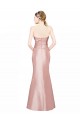 Long Strapless Formal Stretch Satin Bridesmaid Dress / Prom Dress with Pleats and Low Back Brisbane