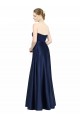 Floor Length Sweetheart Neckline Formal Stretch Satin Bridesmaid Dress with Belt Brisbane