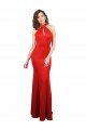 Halter Neck keyhole Front Back Long Formal Stretch Satin Bridesmaid Dress / Prom Dress Brisbane