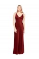 Full Length Long Formal Stretch Satin Slip Bridesmaid Dress / Prom Dress V-Back Brisbane