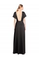 Cap Sleeves Open Back Long Formal Stretch Satin Bridesmaid Dress / Prom Dress Brisbane