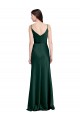 Fitted Cowl Neck Long Formal Stretch Satin Slip Bridesmaid Dress / Prom Dress with V-Back Brisbane