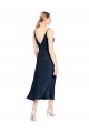 V-Neck Midi Length Short Cocktail Formal Stretch Satin Bridesmaid Dress / Prom Dress V-Back Brisbane