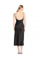 Cowl Neck Midi Length Short Cocktail Formal Stretch Satin Slip Bridesmaid Dress / Prom Dress Brisbane