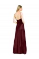 Sleek Spaghetti Straps V-Neck Formal Stretch Satin Bridesmaid Dress / Prom Dress with Center Front Slit Brisbane