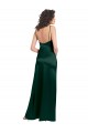 Long Slim Scoop Neck Formal Stretch Satin Bridesmaid Dress / Prom Dress with Open Back Brisbane