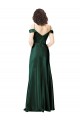 Off the Shoulder Sleeves Long Formal Stretch Satin Bridesmaid Dress / Prom Dress with Pleated Draped Neckline Brisbane
