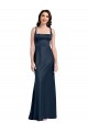 Square Neck A-Line Long Formal Stretch Satin Bridesmaid Dress / Prom Dress with Wide Straps Brisbane