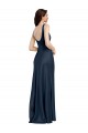 Square Neck A-Line Long Formal Stretch Satin Bridesmaid Dress / Prom Dress with Wide Straps Brisbane