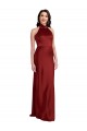 Backless Halter Long Formal Stretch Satin Bridesmaid Dress / Prom Dress Brisbane