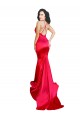 Mermaid Open Back Long Formal Stretch Satin Bridesmaid Dress / Prom Dress with High Slit Brisbane