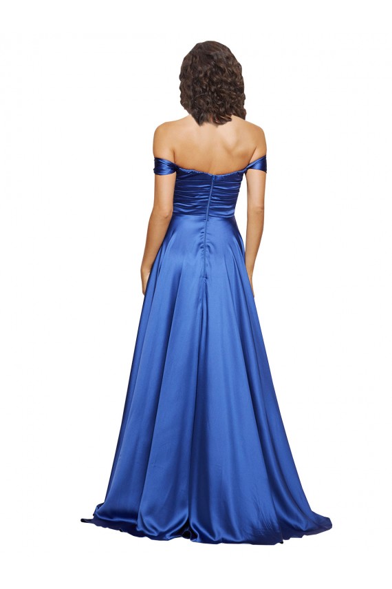 Ball Gown Off the Shoulder Sweetheart Formal Stretch Satin Bridesmaid Dress / Prom Dress Brisbane