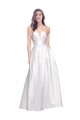 Full Length Strapless V-Cutout Formal Stretch Satin Bridesmaid Dress / Prom Dress Brisbane