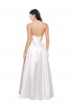 Full Length Strapless V-Cutout Formal Stretch Satin Bridesmaid Dress / Prom Dress Brisbane