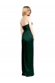 Scooped Strapless Neckline Stretech Satin Bridesmaid Dress / Prom Dress with Side Slit Brisbane
