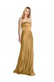 Sleek Strapless Long A-Line Formal Stretch Satin Bridesmaid Dress / Prom Dress Brisbane