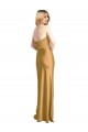 Sleek Strapless Long A-Line Formal Stretch Satin Bridesmaid Dress / Prom Dress Brisbane