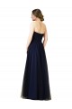 Draped Bodice Sweeheart Long Tulle Bridesmaid Dress Brisbane