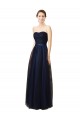 Elegant Lace and Tulle Long Strapless Bridesmaid Dress Brisbane